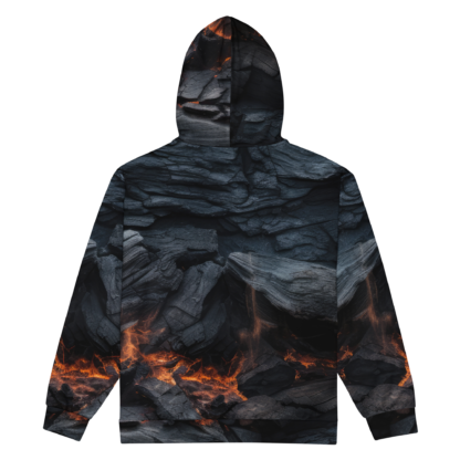 Hike Camp Fire Camo Unisex Zip Hoodie - Image 2