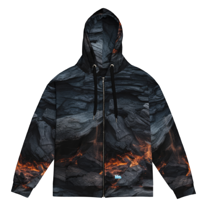 Hike Camp Fire Camo Unisex Zip Hoodie